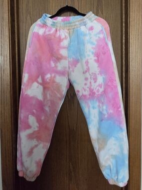 Comfrt XL Kids Tie-Dye Jogger Pants - Pink & Blue